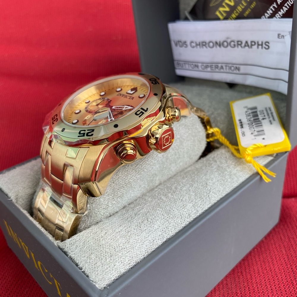 18K Gold Plated Invicta Pro Diver SCUBA (NWT)SALE - Picture 7 of 14